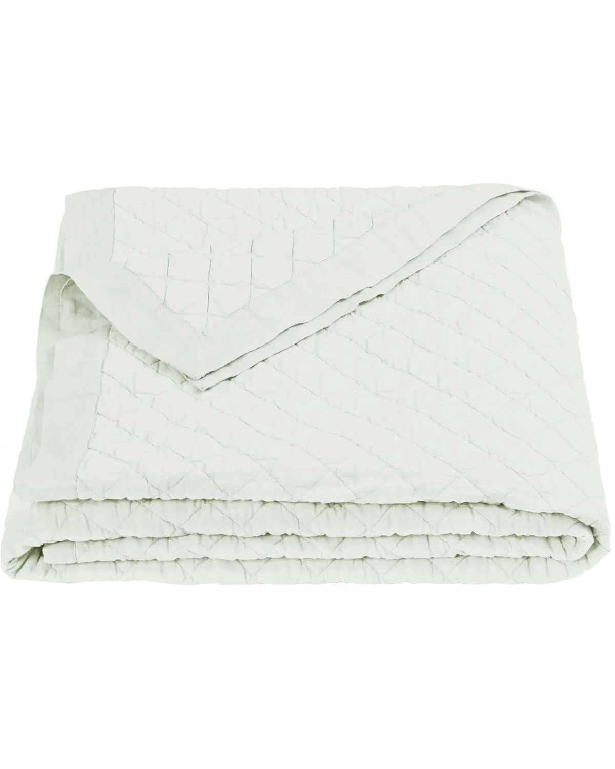 HiEnd Accents Diamond Pattern Seafoam Linen Full/Queen Quilt
