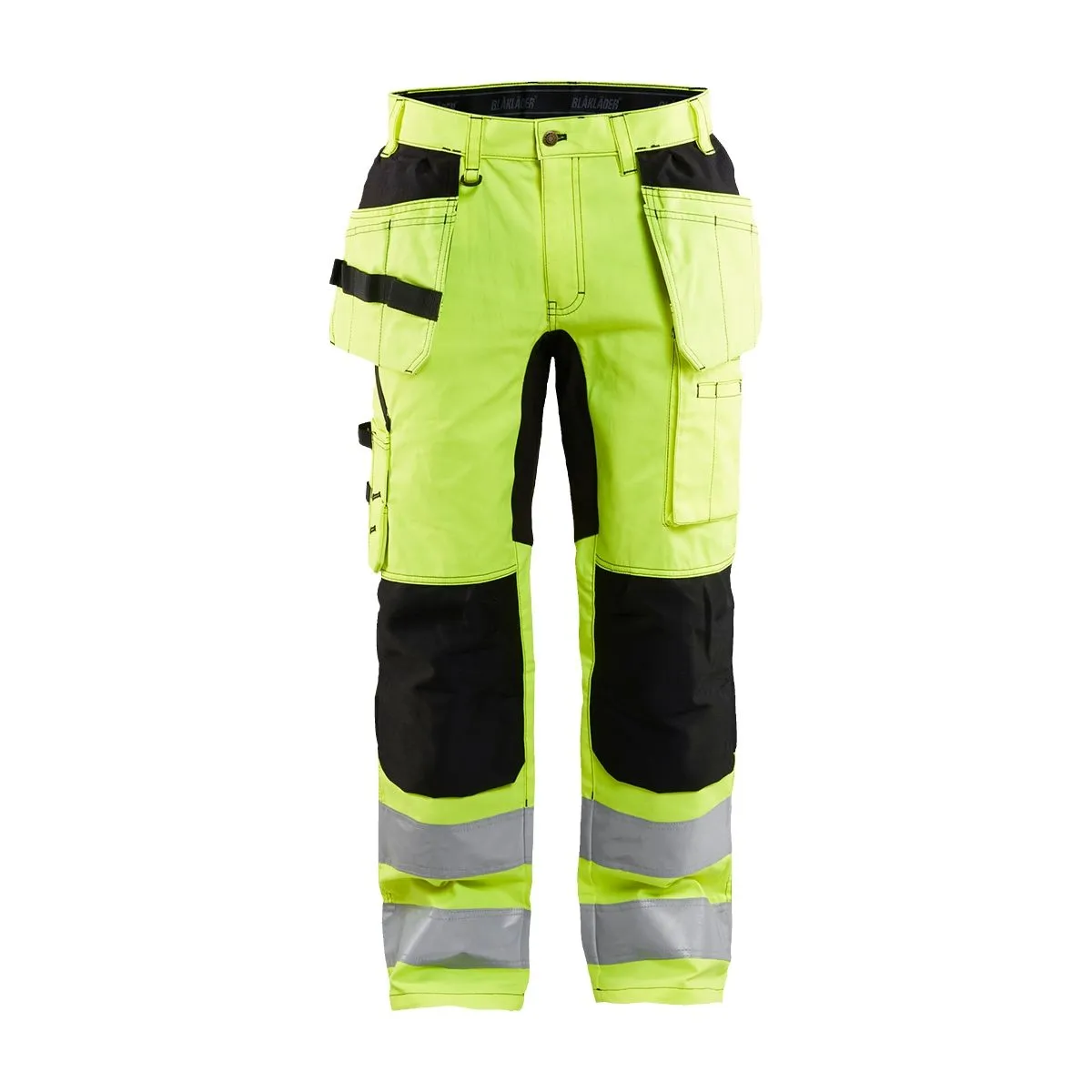 High Vis Trousers With Stretch 1552 High Vis Oranje/Marine - Blåkl&#