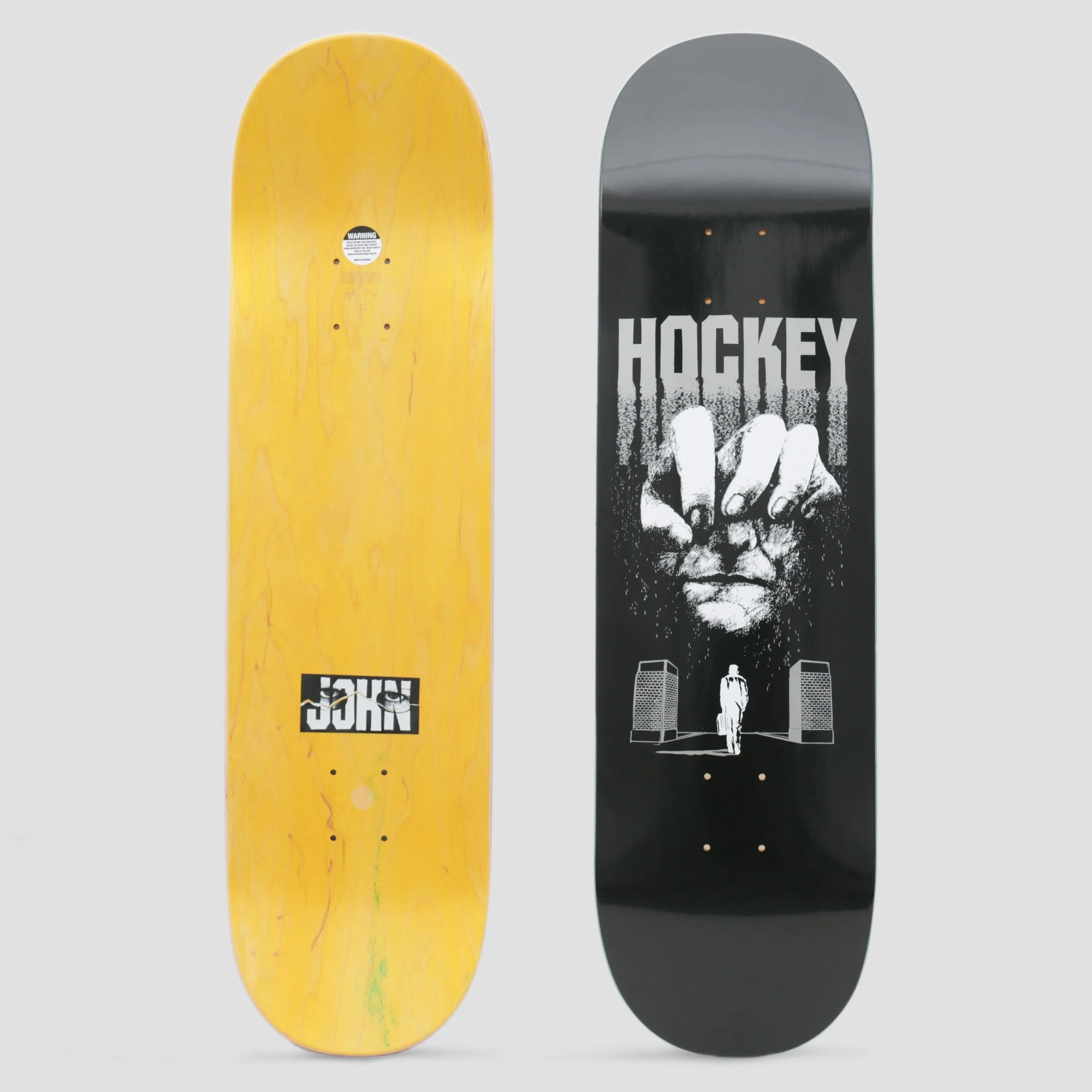 Hockey 8.5 John Fitzgerald Exit Overlord Skateboard Deck Off Black