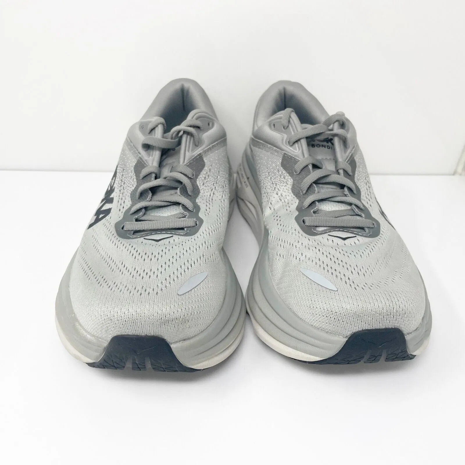 Hoka One One Mens Bondi 8 1127955 SHMS Gray Running Shoes Sneakers Size 8.5 4E