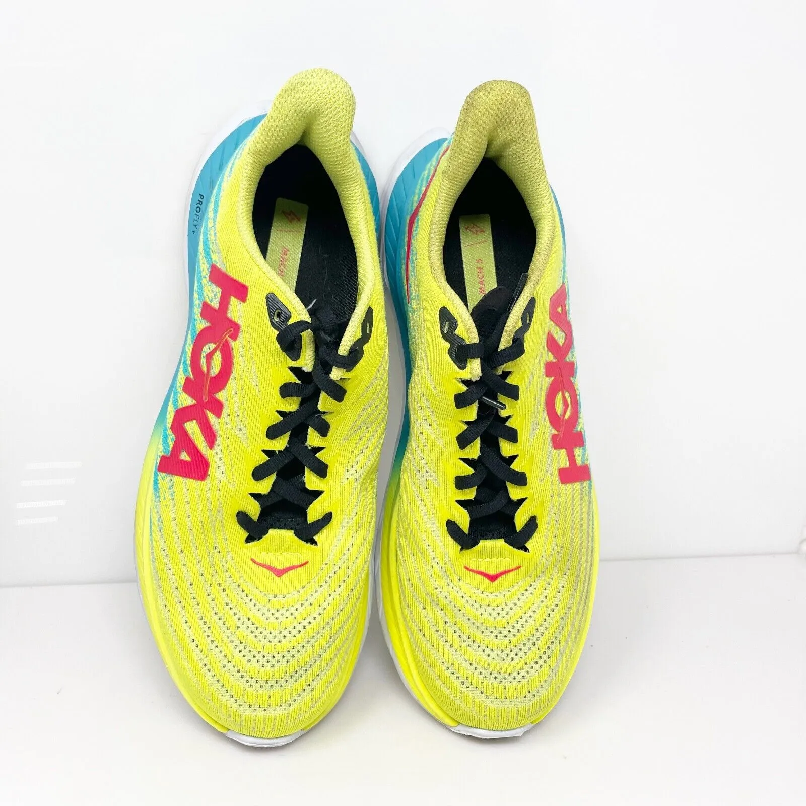 Hoka One One Womens Mach 5 1127894 EPSB Yellow Running Shoes Sneakers Size 9 B