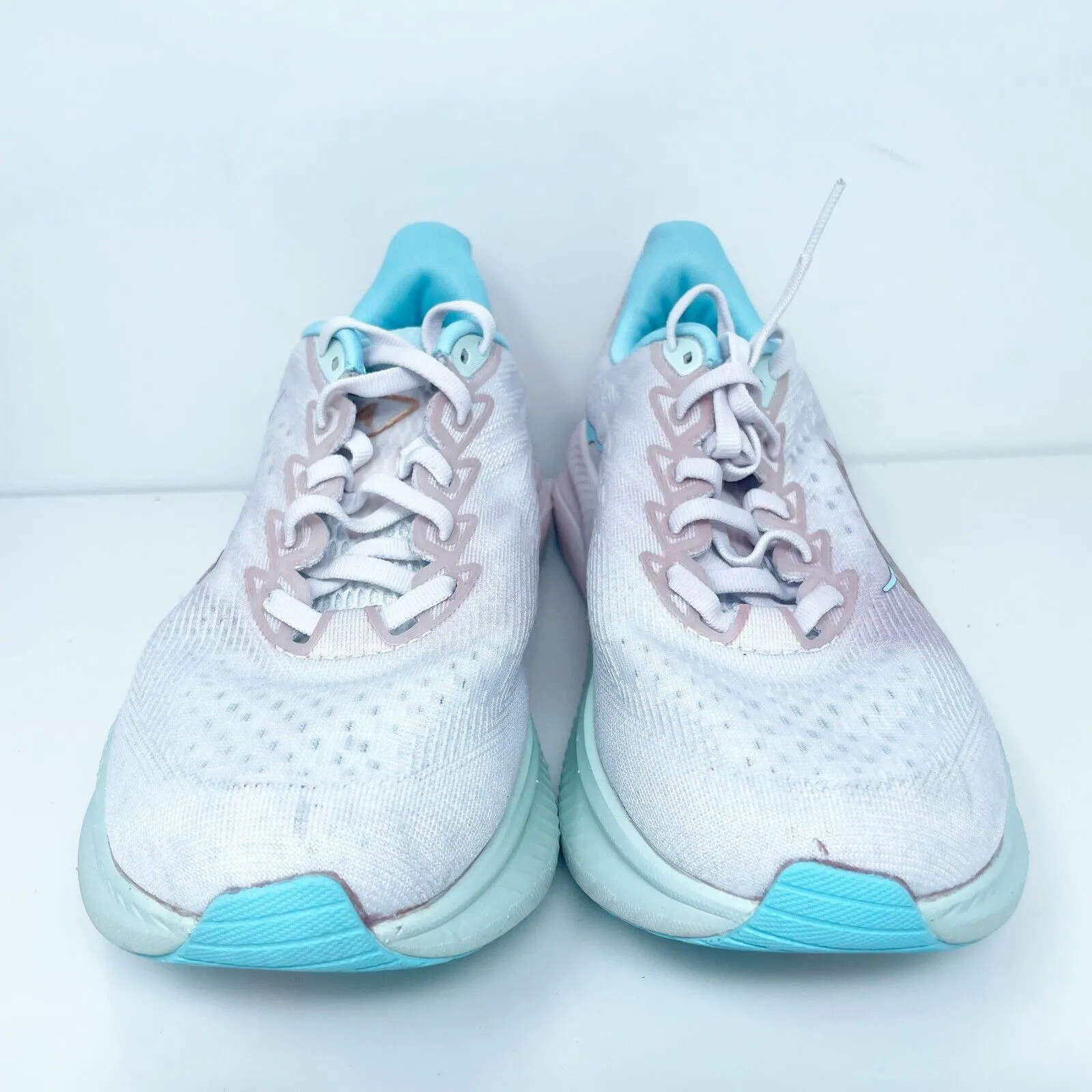 Hoka One One Womens Mach 6 1147834 FTRS White Running Shoes Sneakers Size 7 D