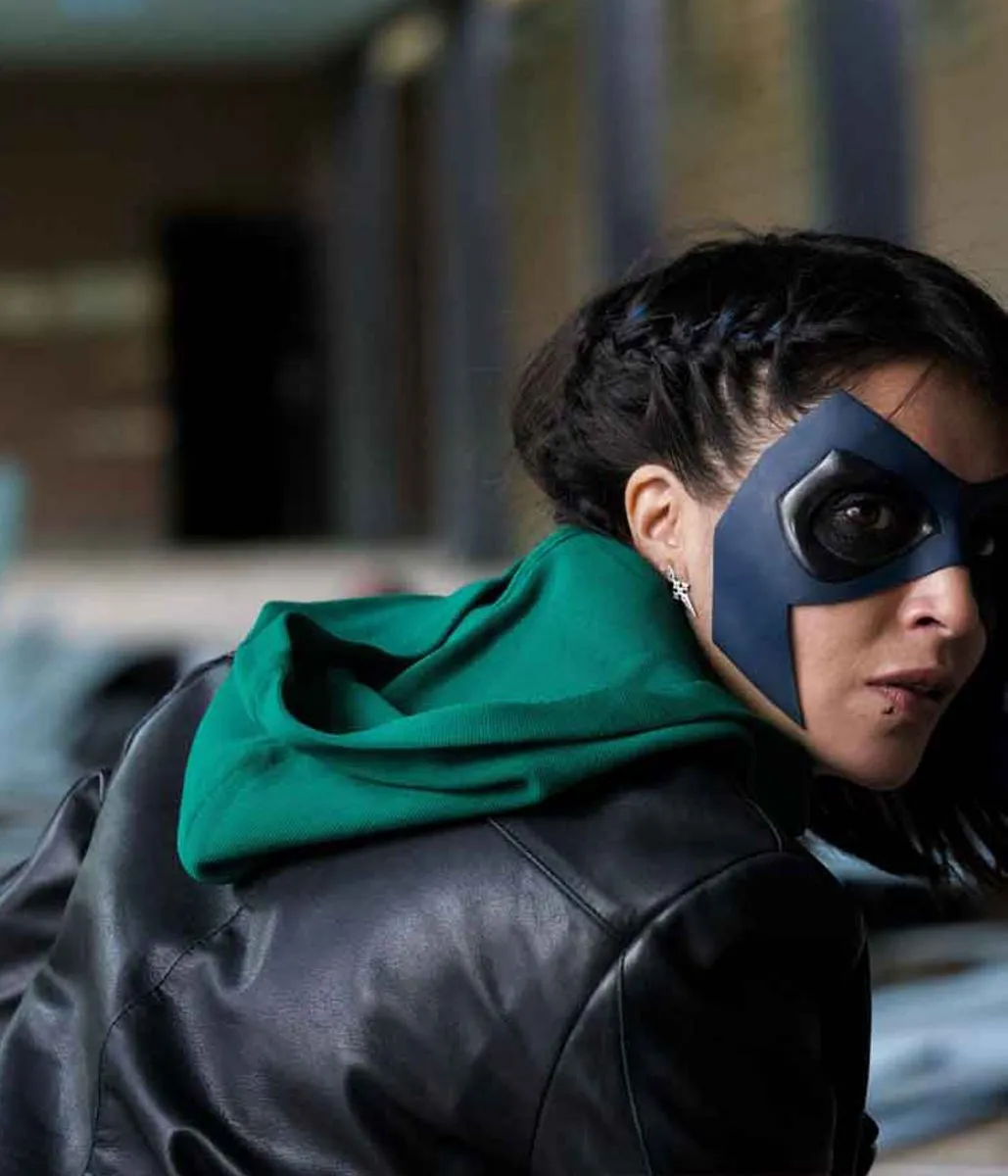 How I Became a Super Hero Leïla Bekhti Motorcycle Jacket
