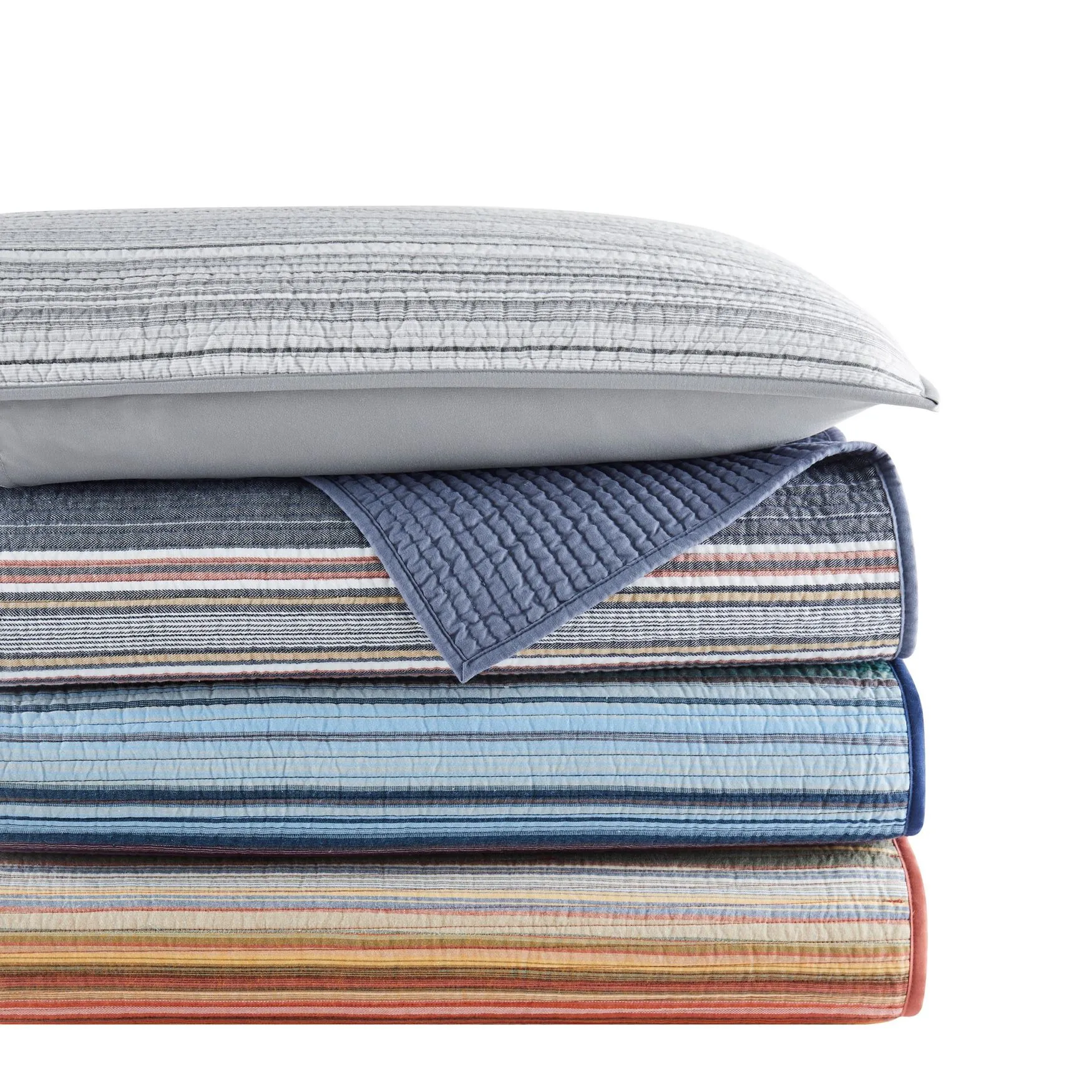 Hudson Stripe Yarn Dye 3 Piece Quilt Set