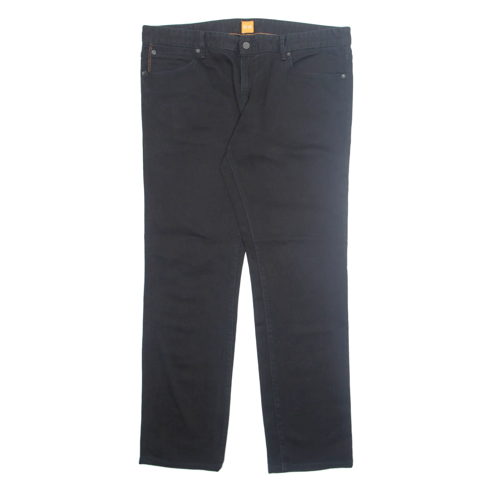 HUGO BOSS Mens Trousers Black Regular Tapered W40 L34