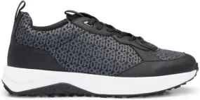 HUGO logo-print lace-up sneakers Black