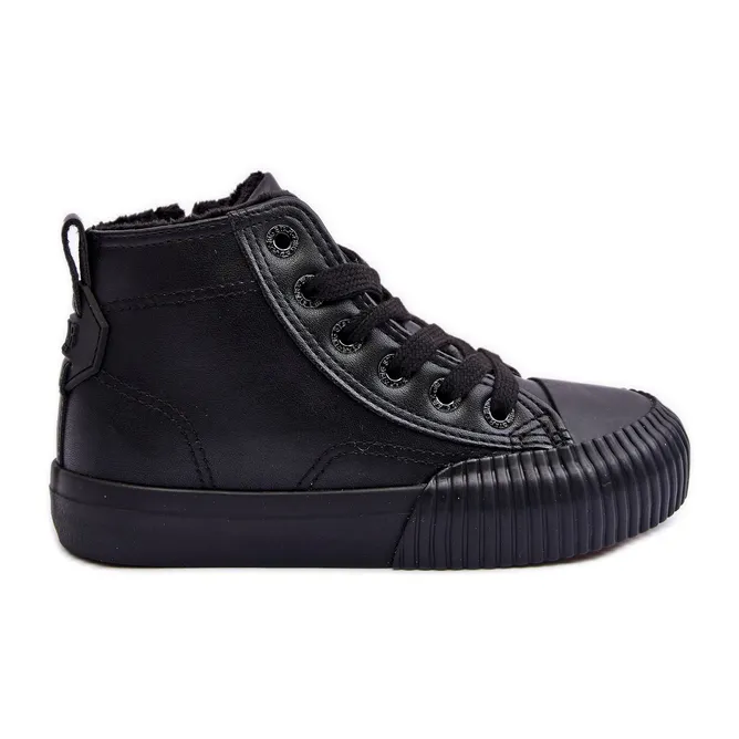 Insulated children's sneakers with zipper Big Star MM374014 Black