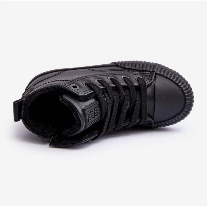 Insulated children's sneakers with zipper Big Star MM374014 Black