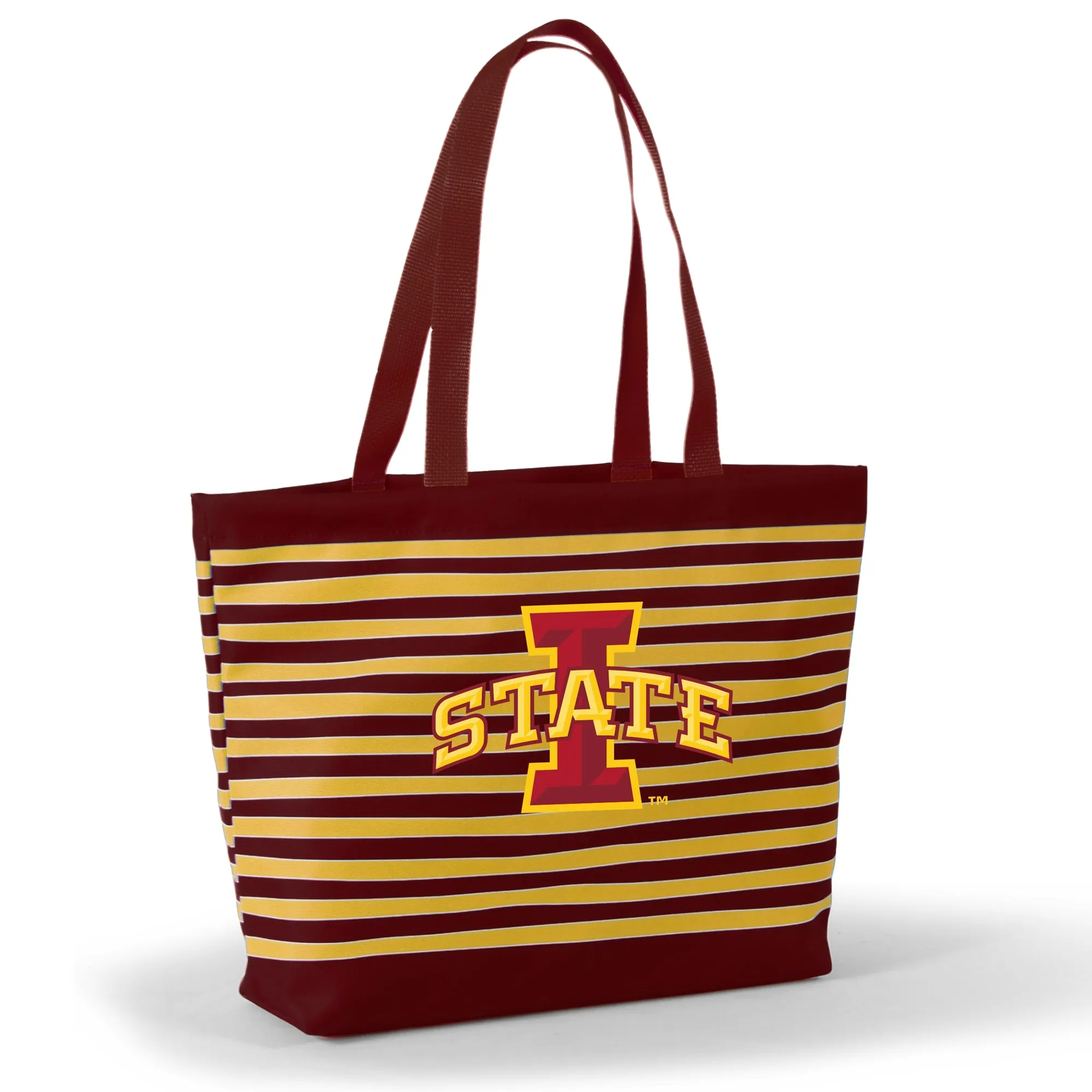 Iowa State Cyclones Women's Cardinal Wavy Striped Tatum Tote Bag