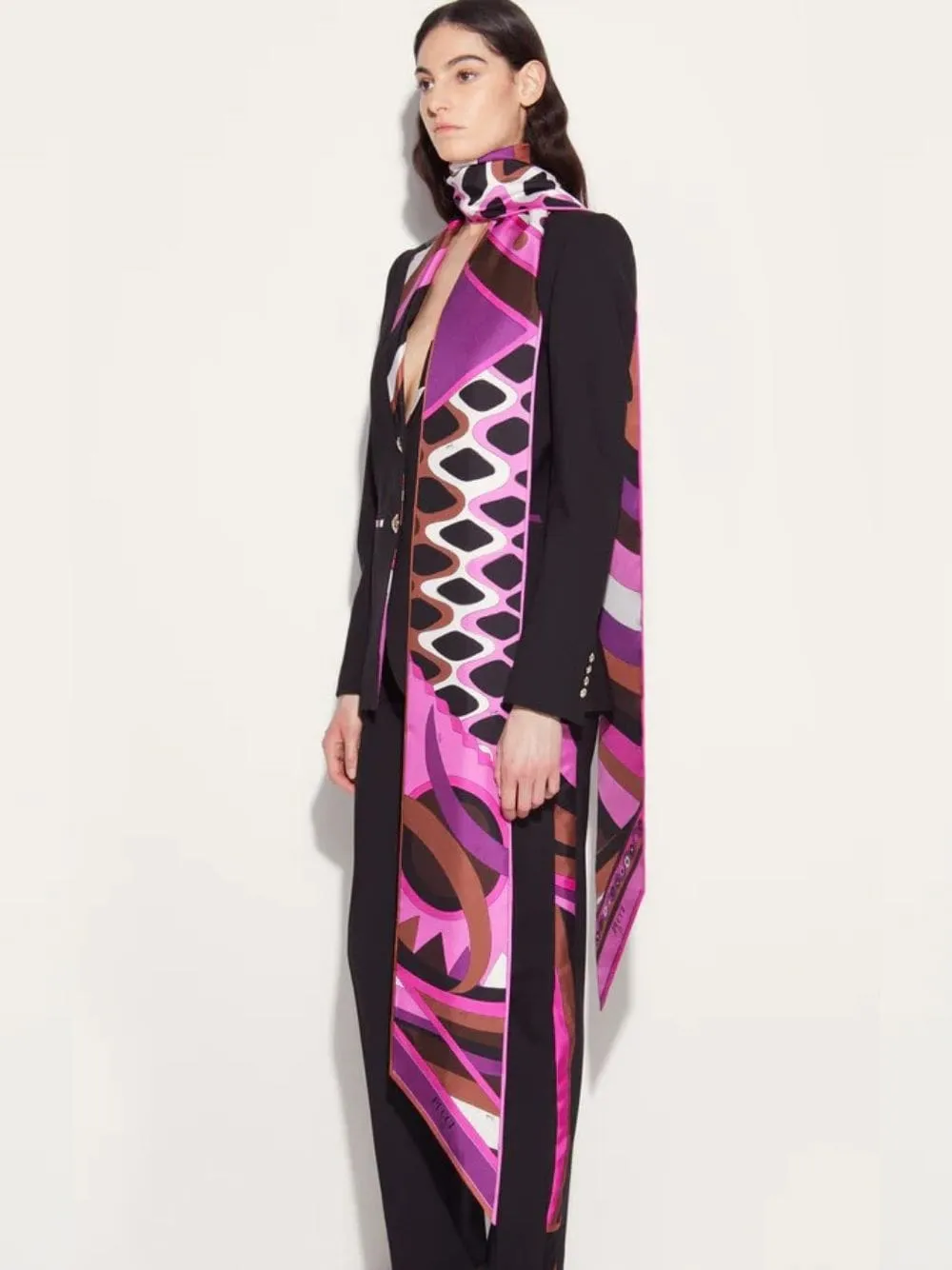 Iride and Vivara Print Silk Twill Maxi Scarf