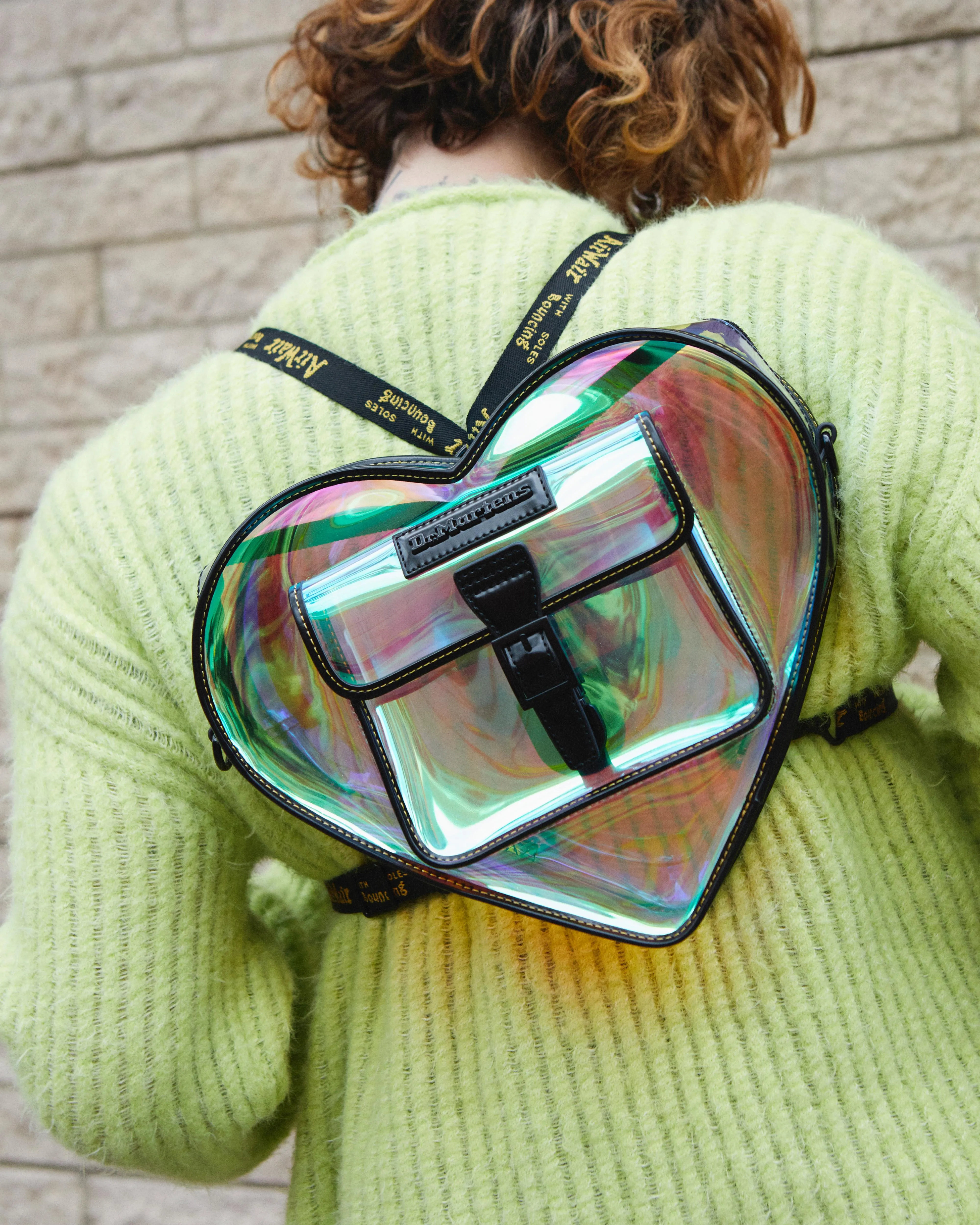 Iridescent PU Heart Shaped Bag
