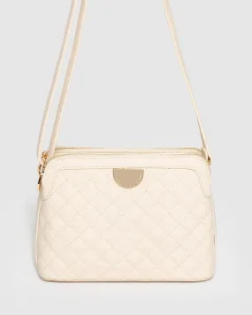 Ivory Joanna Quilt Crossbody Bag