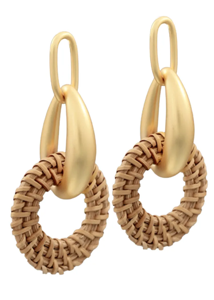 Jenna Rattan Drop-Brown