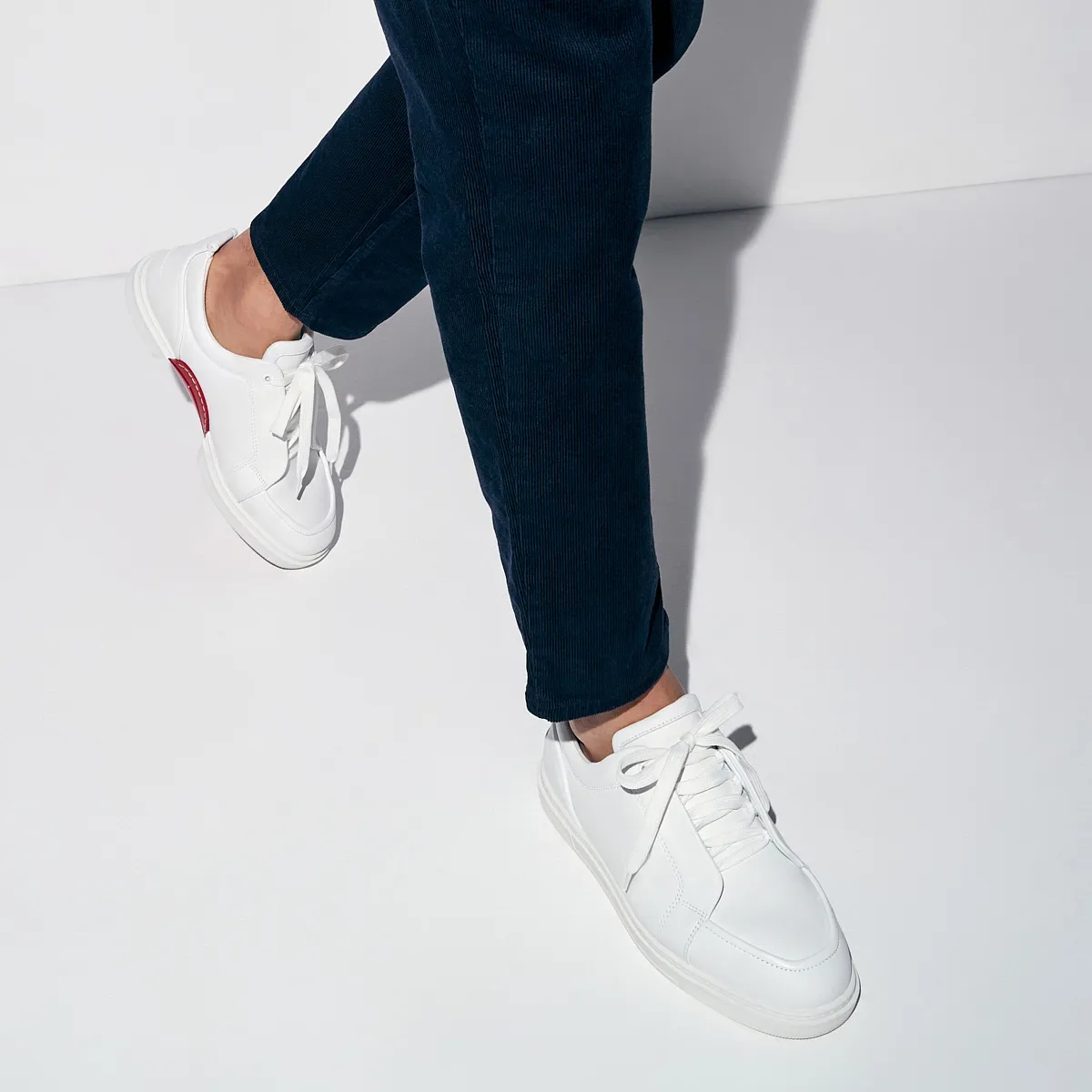 Jimmy Sneakers - Calf leather and nappa leather - White - Men