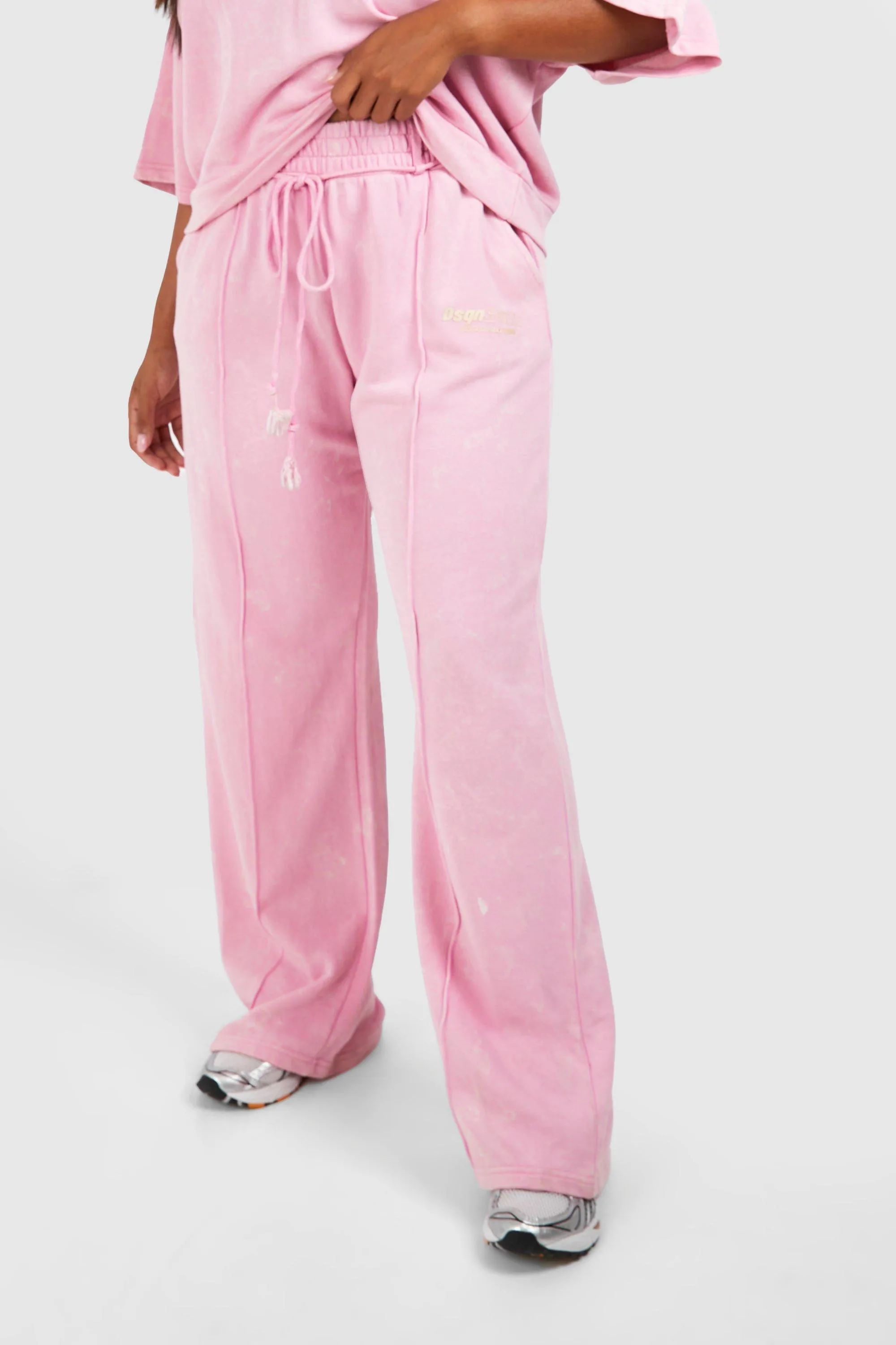 Joggers | Plus Dsgn Studio Washed Straight Leg Jogger | boohoo