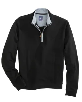 Johnnie-O Sully Quarter-Zip Pullover in Black