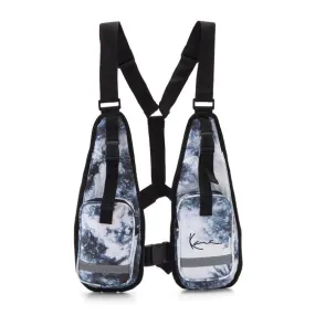 Karl Kani Signature Tie Dye Black / White Utility Vest Bag