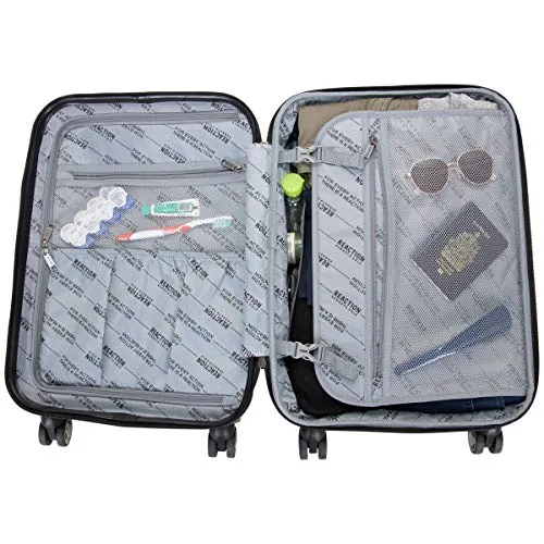 Kenneth Cole Reaction Renegade 20” Carry-On Lightweight Hardside Expandable 8-Wheel Spinner Cabin Size Suitcase, Vivid Blue, inc