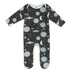 Kids Winter Water Factory Footed Romper - Space Charcoal