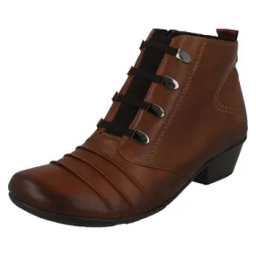 Ladies Remonte Elasticated Lace Ankle Boot D7381