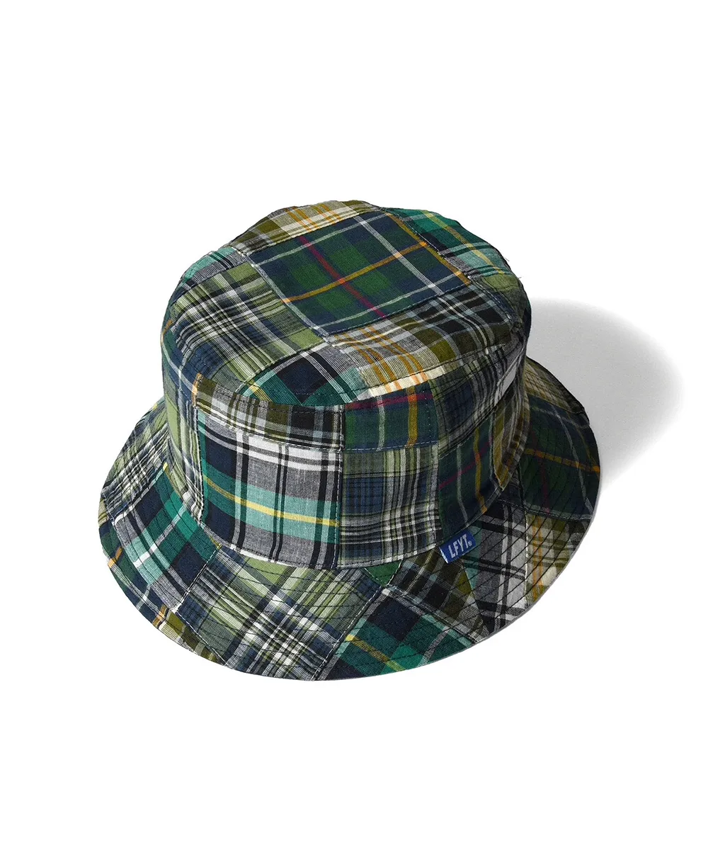 Lafayette Reversible Patchwork Bucket Hat Green