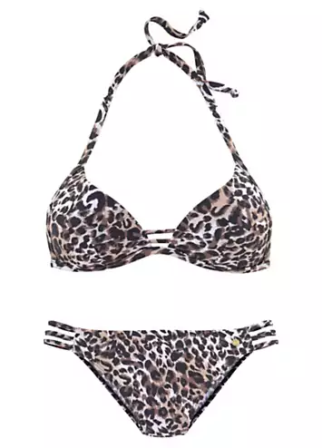 LASCANA Leopard Print Triangle Bikini Set | Grattan