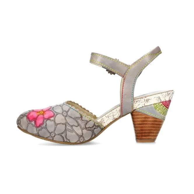 Laura Vita  Womens Dacxo Grey Multi Riptape Sandals 606804F2