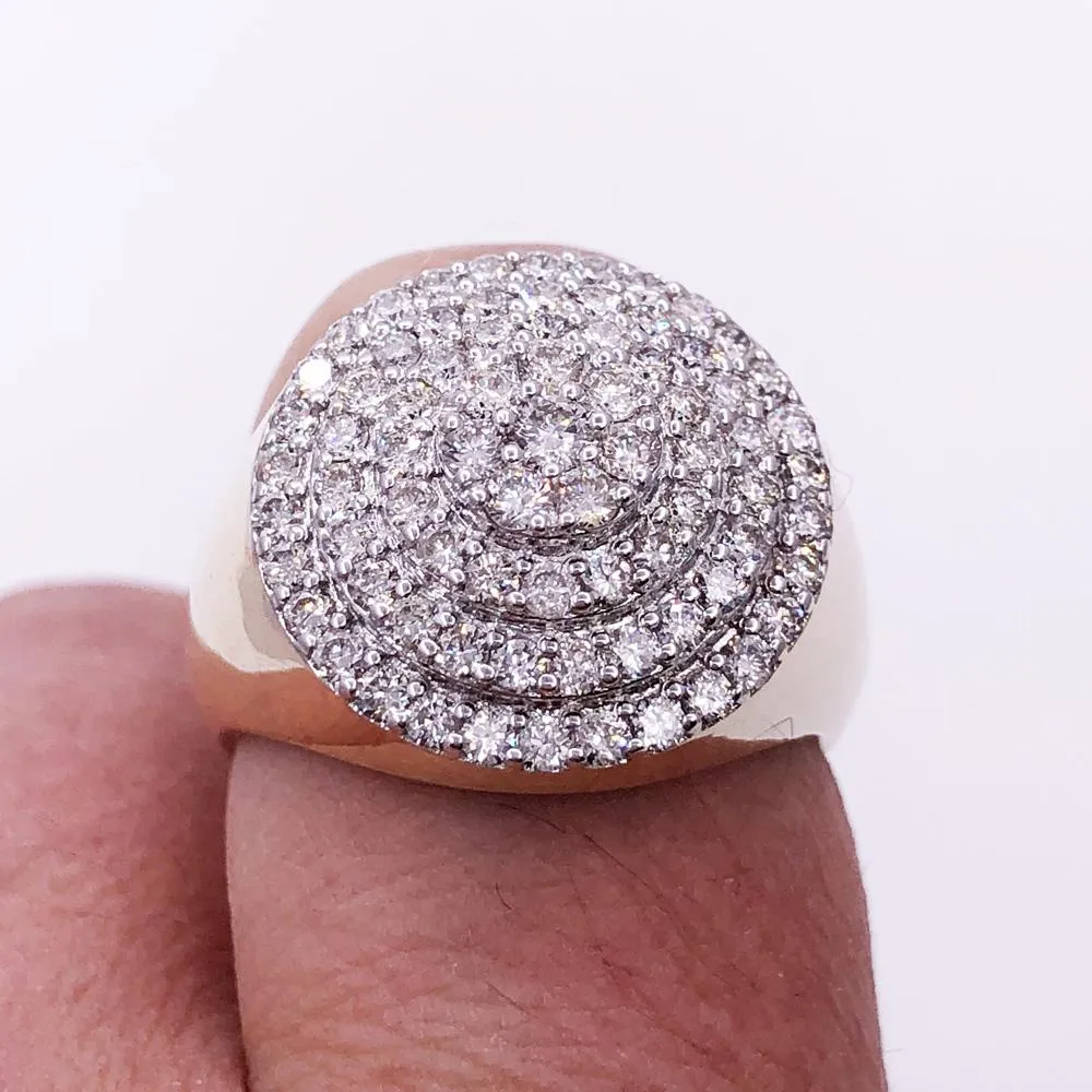 Layered Circle 1.75cttw Diamond Ring 10K Yellow Gold