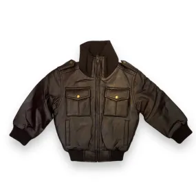 Leather Jacket with Chest Pockets - Daniel's Leather
