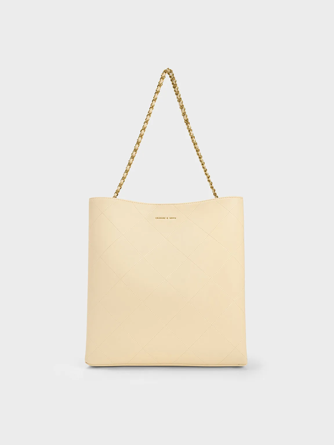 Leia Braided Handle Tote Bag - Beige