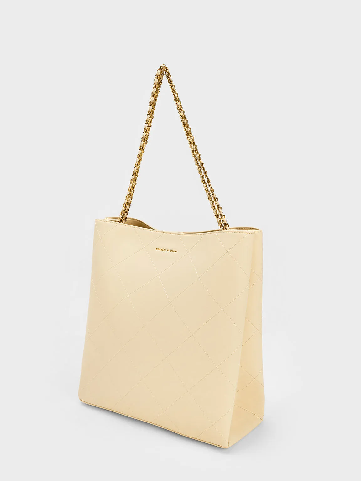 Leia Braided Handle Tote Bag - Beige