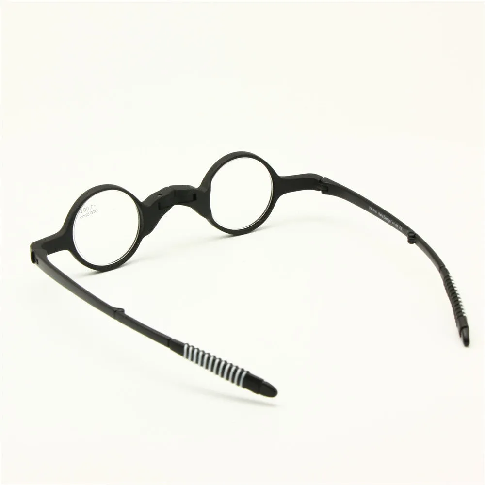 Lentes Oftálmicos Plegables para leer armazón Doblable Hipster 32mm flexible anti-caída Redondos Harry Potter Zolman Vintage Ret
