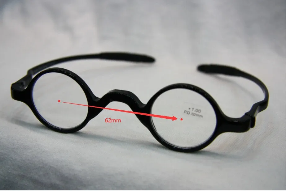 Lentes oftálmicos Presbyopia para leer armazón Hipster 32mm flexible anti-caída Redondos diseador Harry Potter Zolman Vintage Re