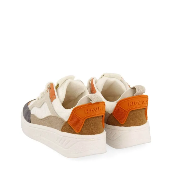 Lepaud boys off white sneakers with thick soles