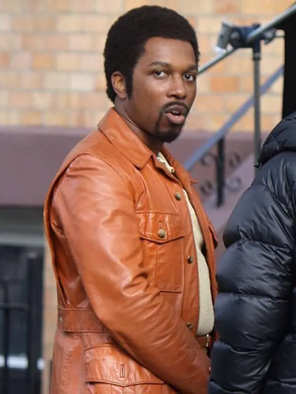 Leslie Odom Jr. The Many Saints of Newark Harold McBrayer Leather Jacket