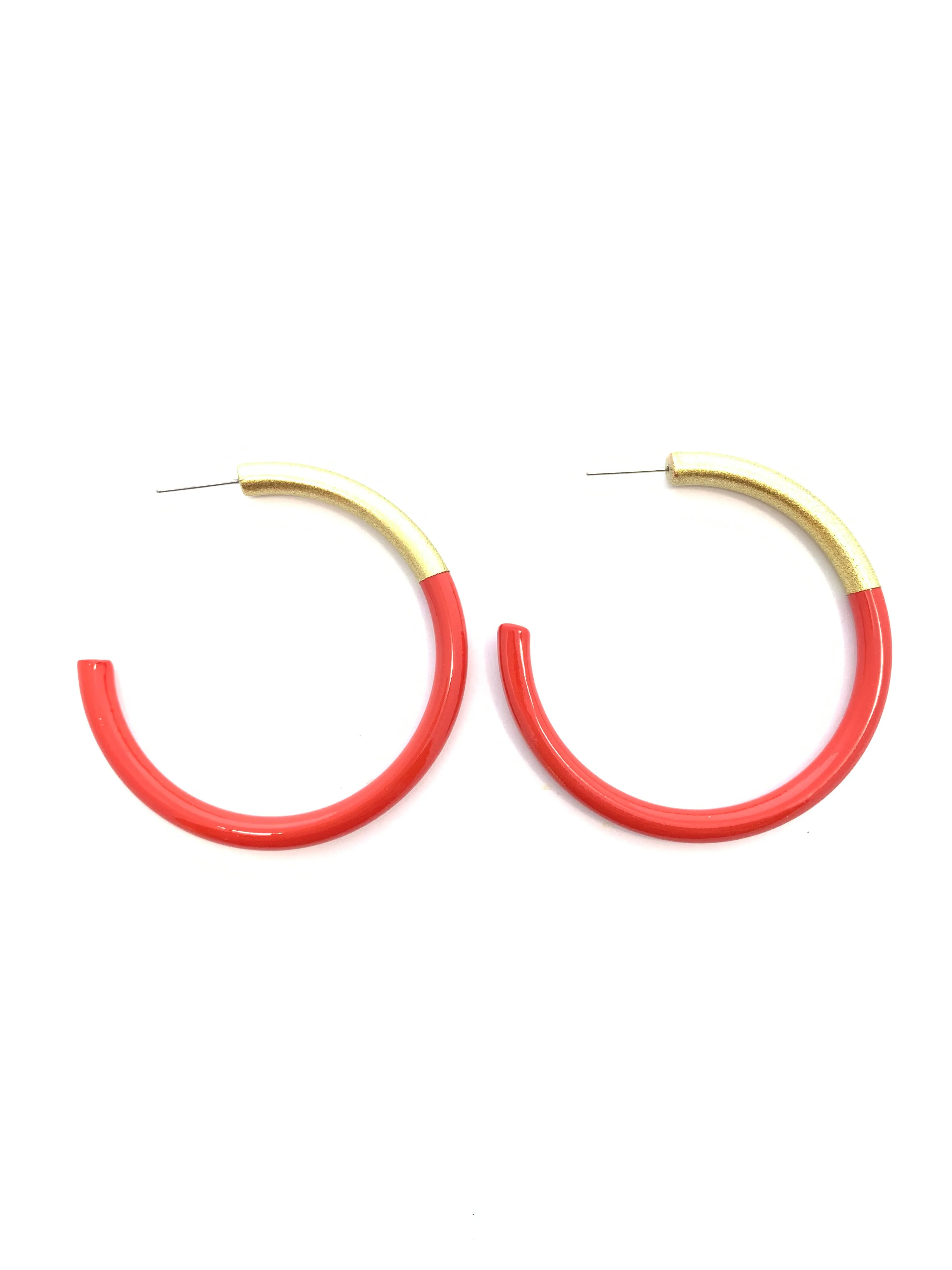 Lg LIZ Hoops in Tomato Red