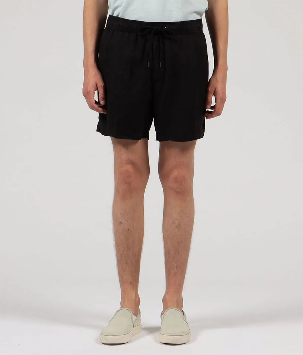 Lightweight Linen Short-Black