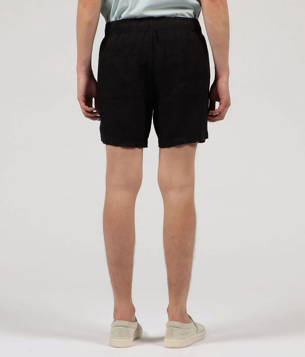 Lightweight Linen Short-Black