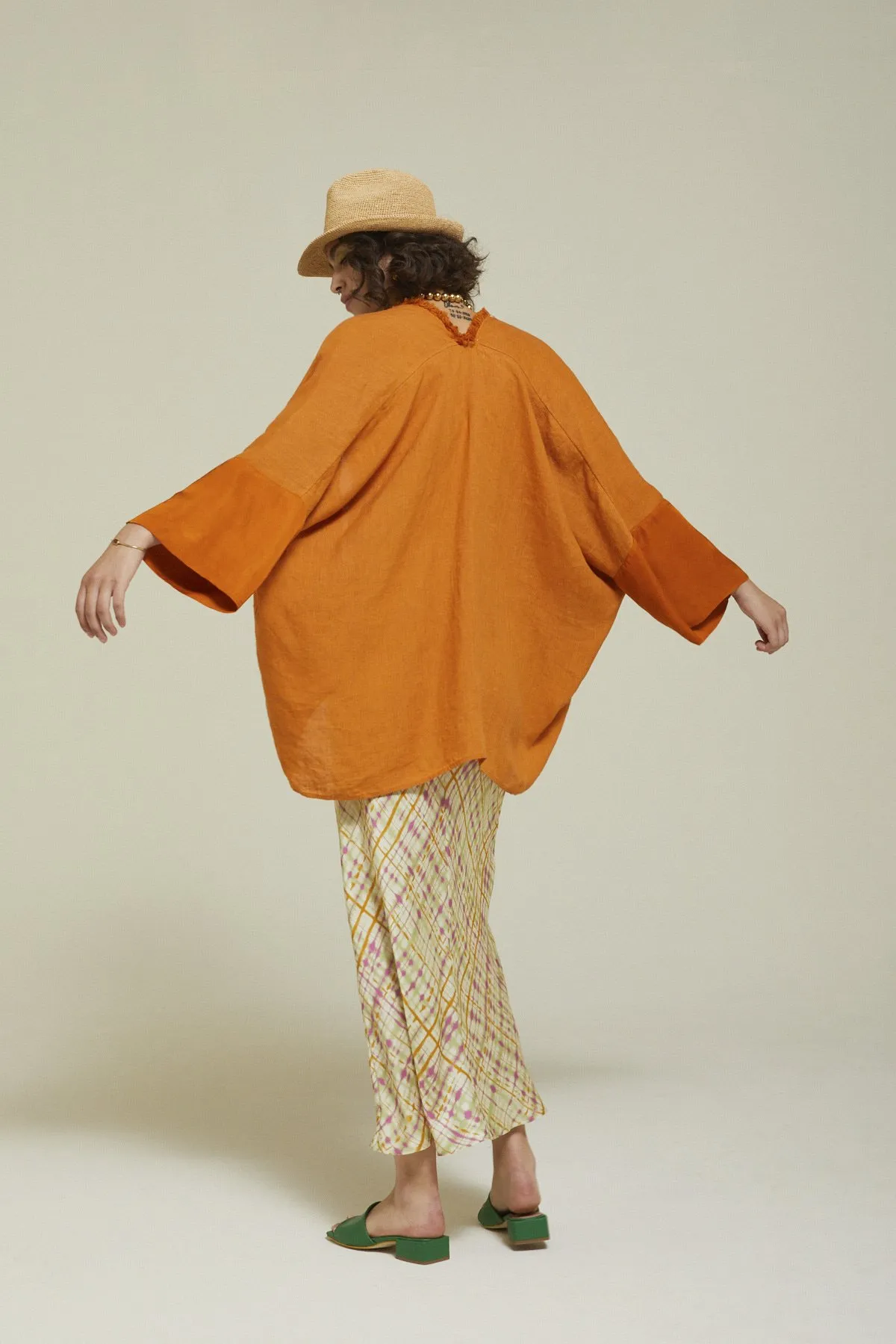 Linen jacket with viscose