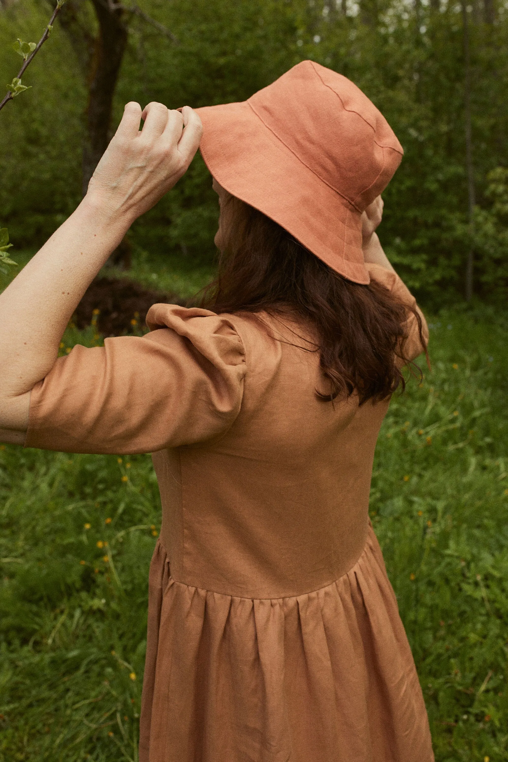 Linen Summer Hat with Wide Brim