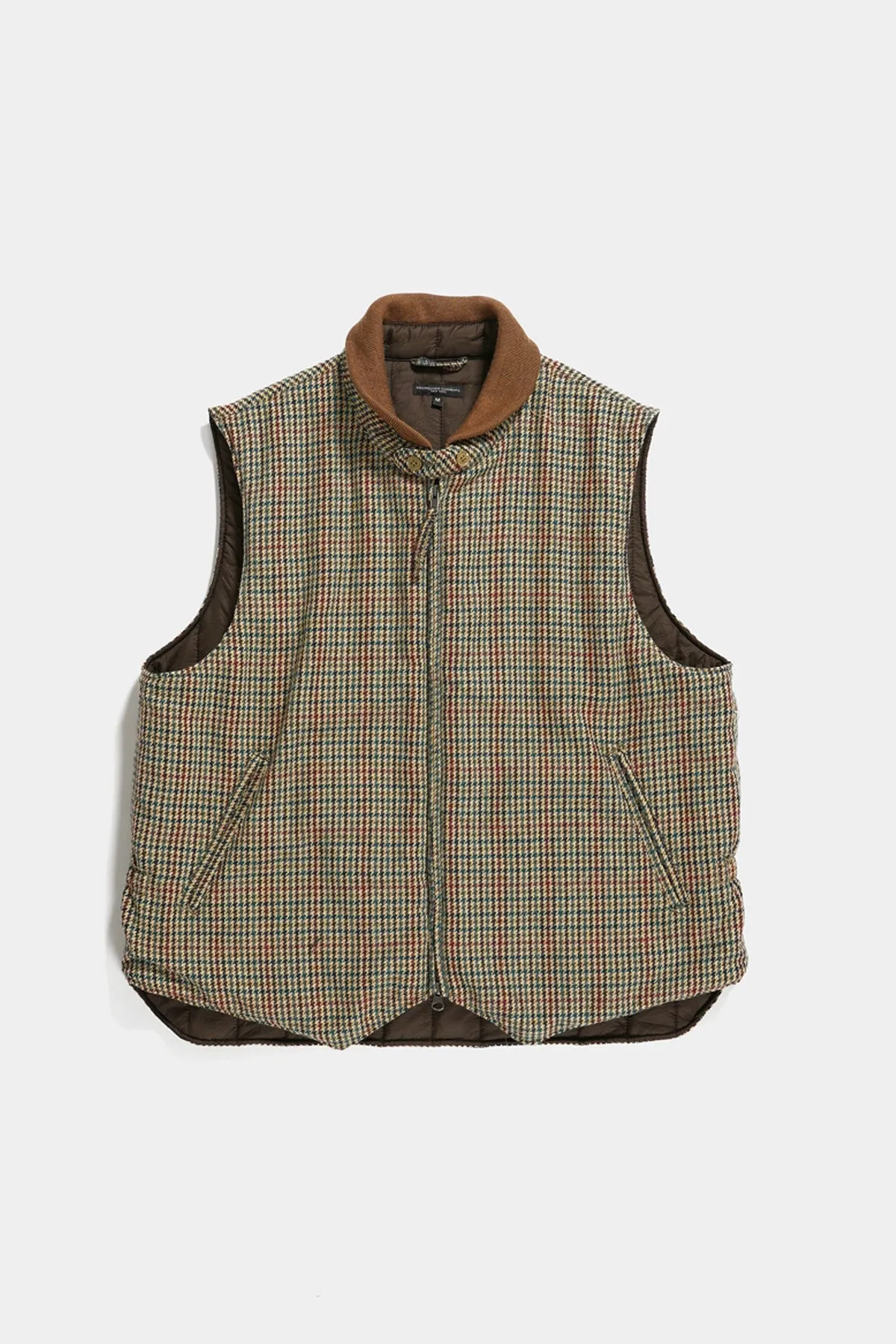 LL Vest - Khaki Acrylic Wool Gunclub Check
