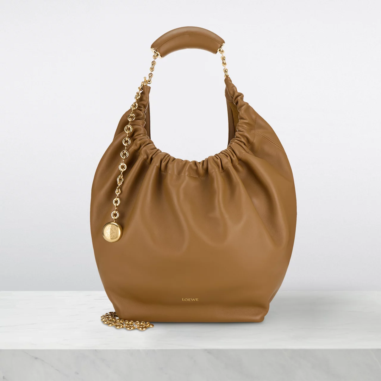 LOEWE Squeeze Medium Bag - Oak