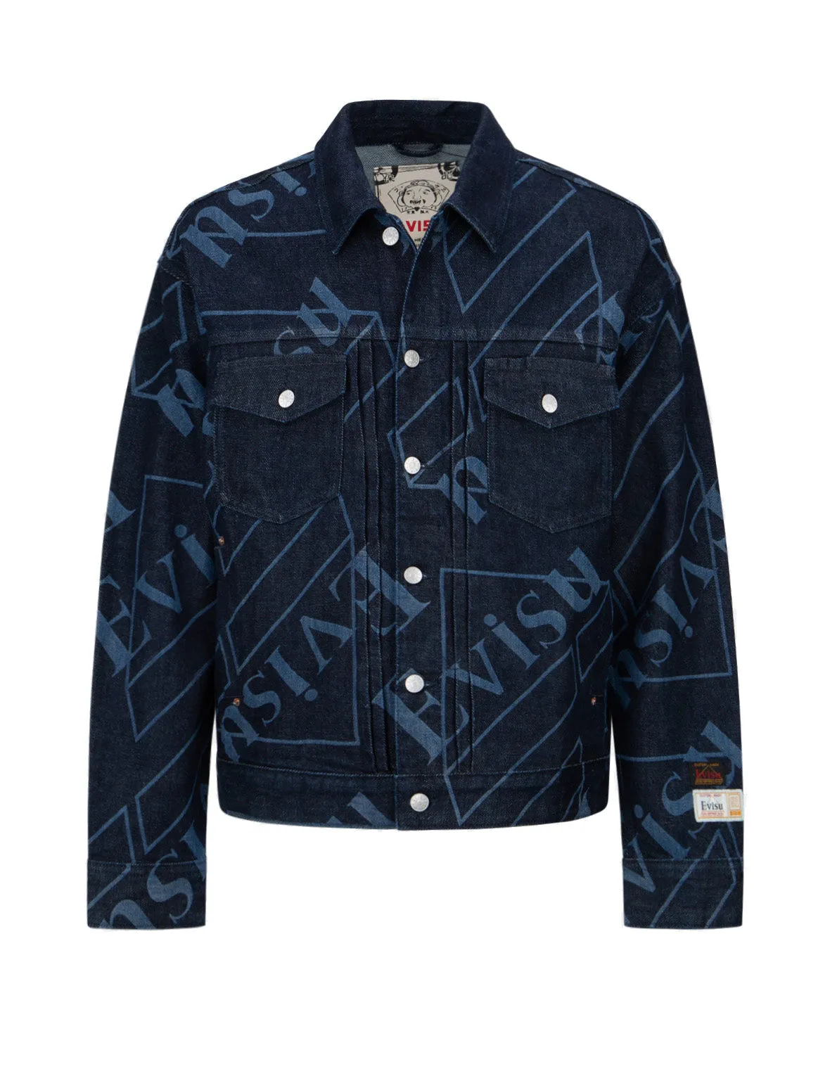 Logo Monogram Discharged Print Denim Jacket