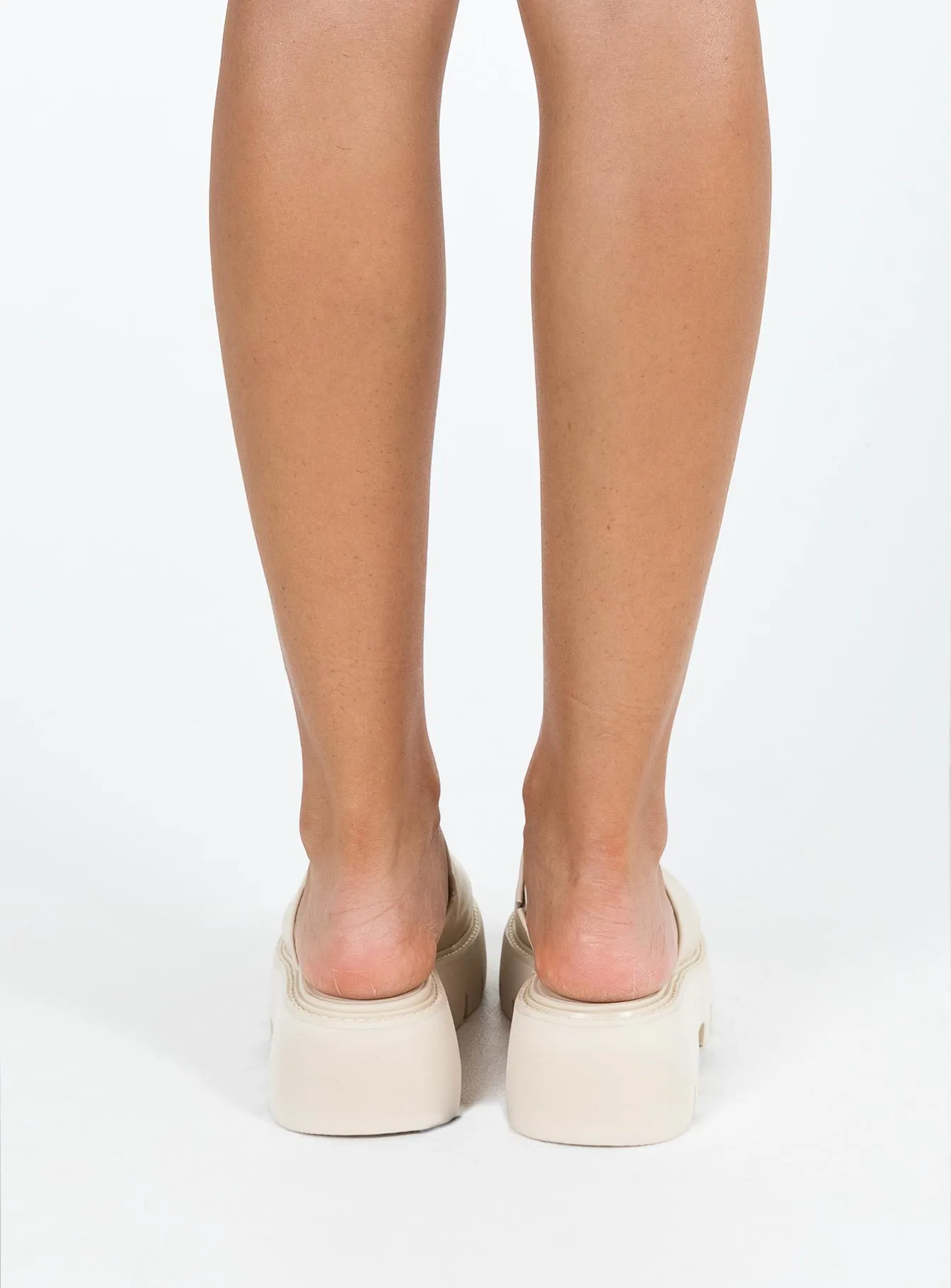 Marcie Slide On Flats Cream
