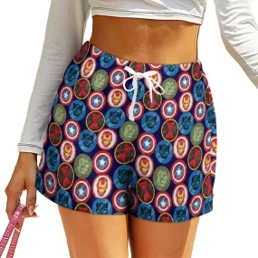 Marvel Shields Women's High-Waisted Loose Shorts With Pockets