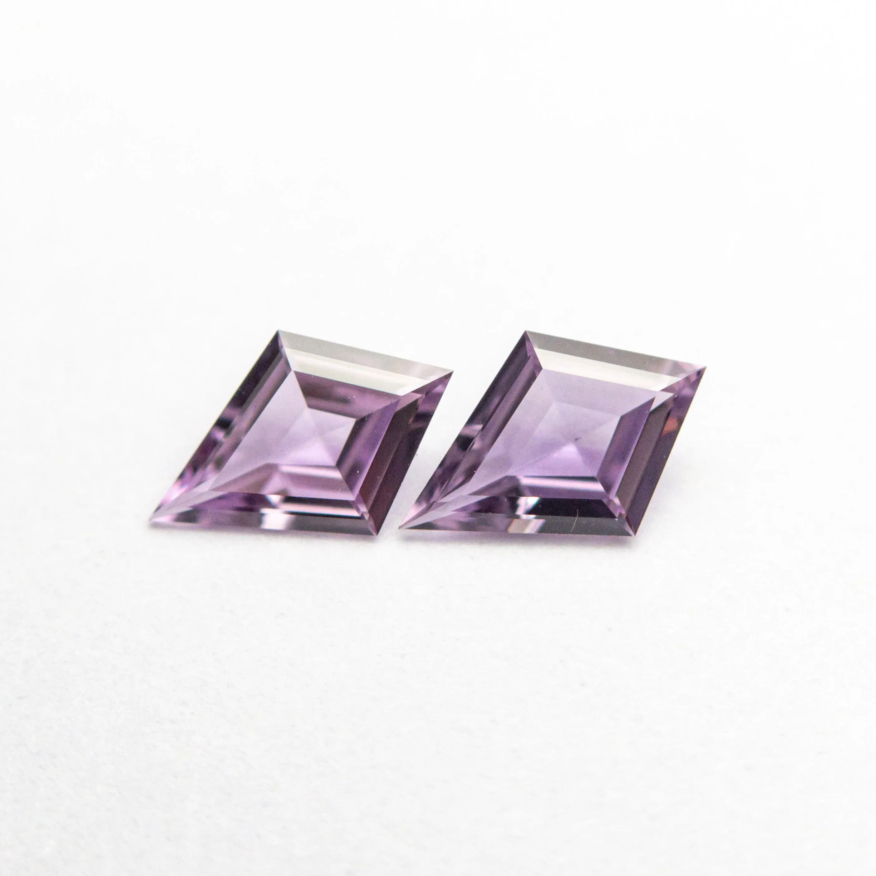 Matching Pair Purple Kite Sapphires