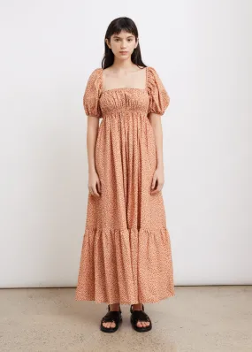 Matteau -  Shirred Peasant Dress - Dress
