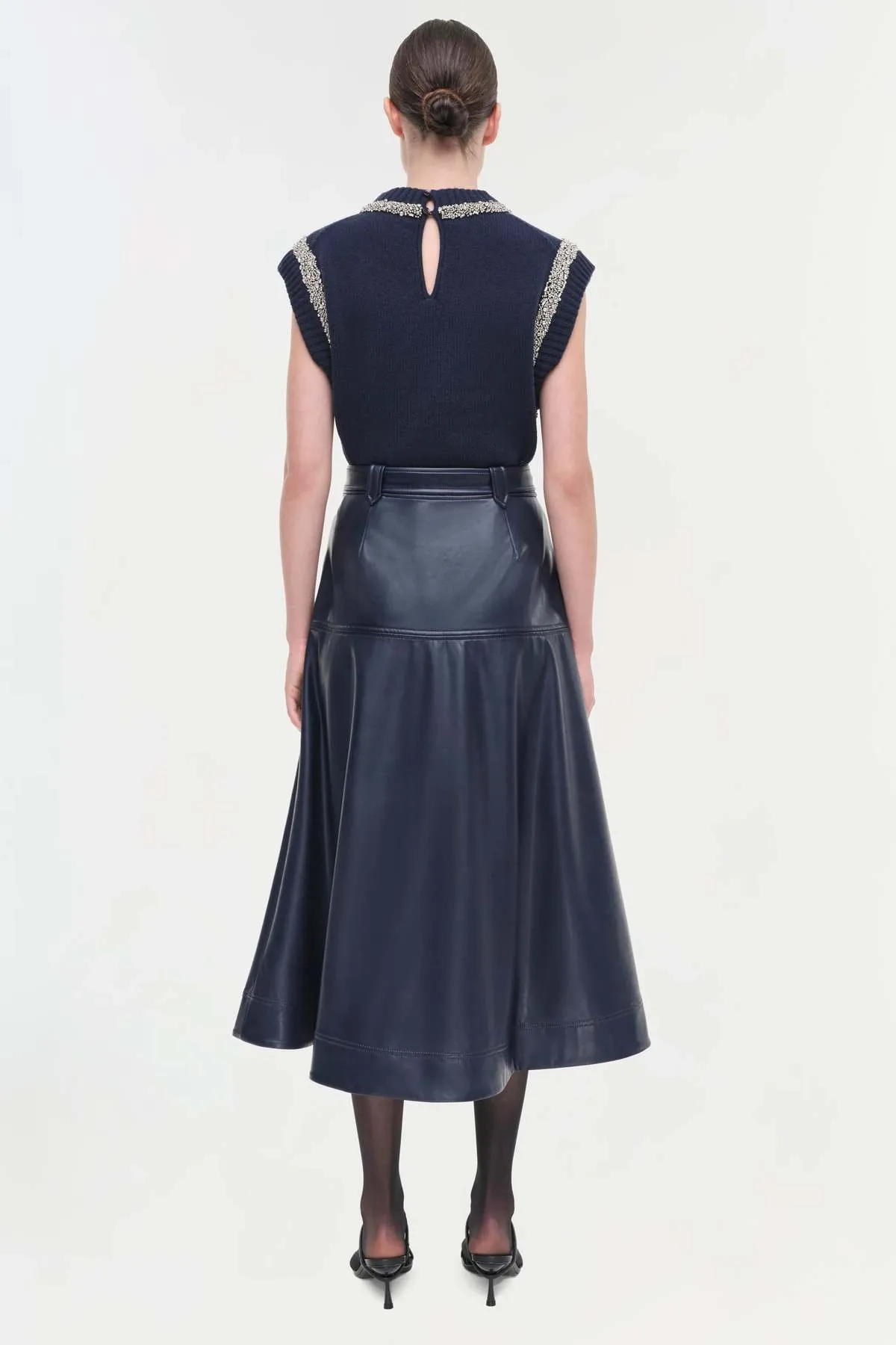 Mayson Belted Skirt - Midnight