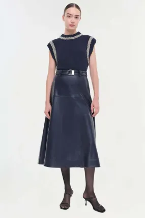 Mayson Belted Skirt - Midnight