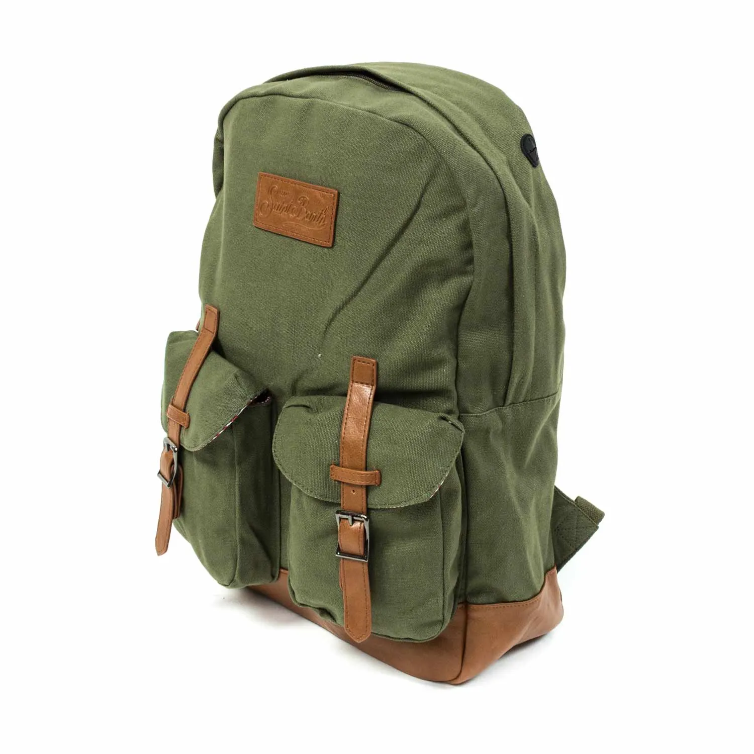 Mc2 Saint Barth Unisex Military Green Backpack